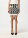 Elisabetta Franchi Logo-jacquard Mini Skirt In Schwarz