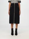 Elisabetta Franchi Gonna Midi In Viscosa Con Zip In Schwarz