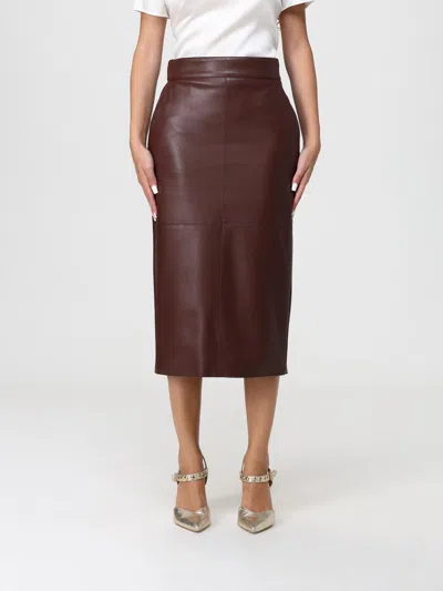 ELISABETTA FRANCHI SKIRT ELISABETTA FRANCHI WOMAN COLOR BROWN,435324032