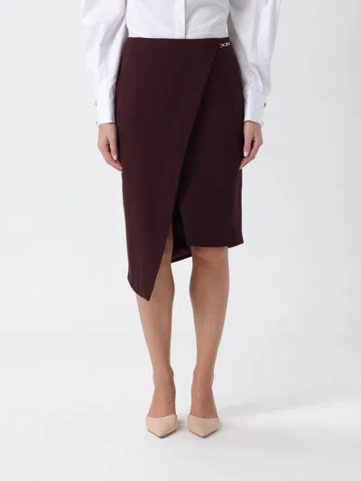 ELISABETTA FRANCHI SKIRT ELISABETTA FRANCHI WOMAN COLOR BURGUNDY,H26135050