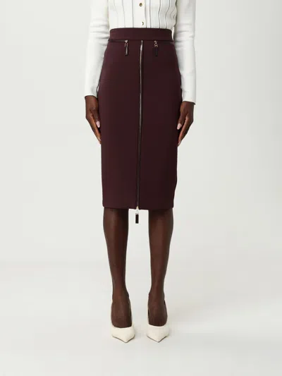 ELISABETTA FRANCHI SKIRT ELISABETTA FRANCHI WOMAN COLOR BURGUNDY,H23946050