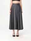Elisabetta Franchi High-waisted Maxi Skirt In Graphite