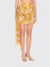 Elisabetta Franchi Floral Pattern Asymmetric Hem Draped Skirt