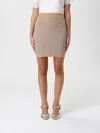 Elisabetta Franchi Knitted Skirt With Sequins In Neutral