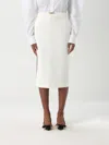 Elisabetta Franchi Midirock Mit Logo-schild In Ivory