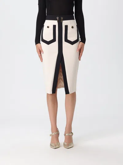 Elisabetta Franchi Skirt  Woman Color Milk In White