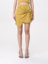 Elisabetta Franchi Curry Wrap Skirt In Orange