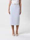 Elisabetta Franchi High-waisted Skirt Button Gold Hardware In White