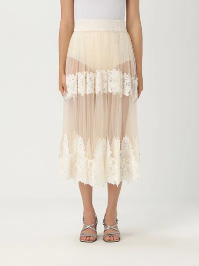 ELISABETTA FRANCHI SKIRT ELISABETTA FRANCHI WOMAN COLOR WHITE,G89403001