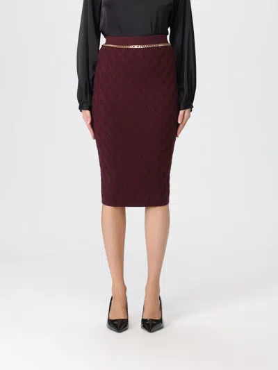 ELISABETTA FRANCHI SKIRT ELISABETTA FRANCHI WOMAN COLOR WINE,H31276114