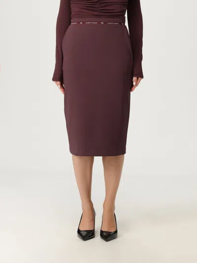 Elisabetta Franchi Skirt  Woman Color Wine In Burgundy