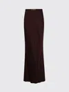 Elisabetta Franchi Long Skirt With High Waist And Metal Detail In Red