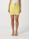 Elisabetta Franchi Geometric-pattern Mini Skirt In Yellow