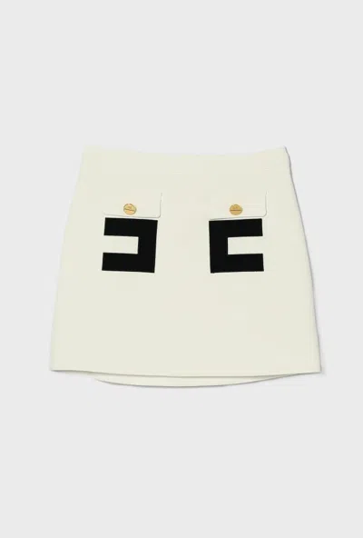 Elisabetta Franchi Kids' Skirt Girl Ivory In Neutral