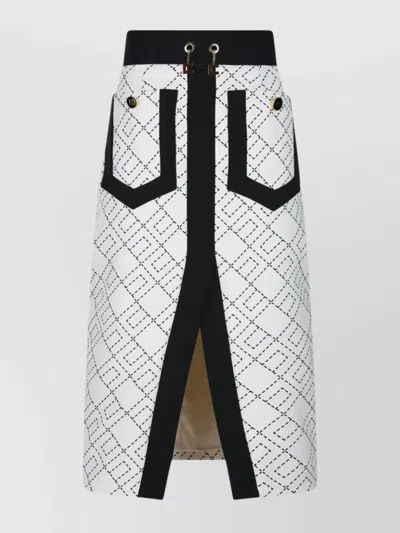 ELISABETTA FRANCHI SKIRT HIGH WAIST FRONT SLIT