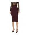 Elisabetta Franchi Skirt In Bi-elastic Fabric With Jewel Logo In Burgundy