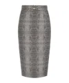 Elisabetta Franchi Skirt In Viscose Fabric With Python Print In Gray