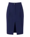 Elisabetta Franchi Skirt With Slit Hem In Blue