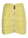 Elisabetta Franchi Geometric-pattern Mini Skirt In Yellow