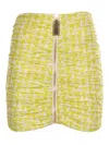 Elisabetta Franchi Geometric-pattern Mini Skirt In Yellow