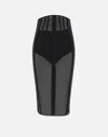 Elisabetta Franchi Events Tulle Midi Skirt In Multi