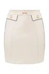 Elisabetta Franchi Tailored A-line Skirt With Decorative Buttons In Multi