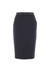 Elisabetta Franchi Skirt High-waisted Back Slit In Blue