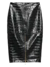 Elisabetta Franchi Crocodile-embossed Zip-detail Skirt