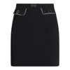 Elisabetta Franchi Horse-collar Button-down Skirt In Black