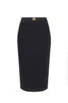 Elisabetta Franchi Pencil Midi Skirt In Black