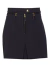 Elisabetta Franchi Mini Skirt With Front Slit In Black