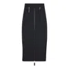 Elisabetta Franchi Lightweight Crepe Skirt With Black Zip In Black