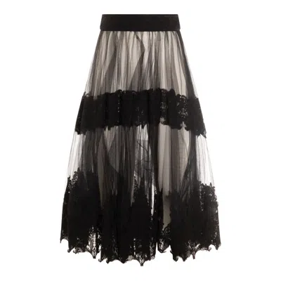 Elisabetta Franchi Skirts Blacks And Greys In Multi
