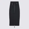Elisabetta Franchi Lightweight Crepe Skirt With Black Zip In Black