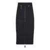 Elisabetta Franchi Lightweight Crepe Skirt With Black Zip In Black