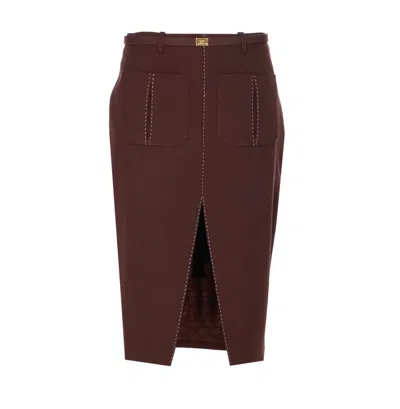 Elisabetta Franchi Skirts In Brown
