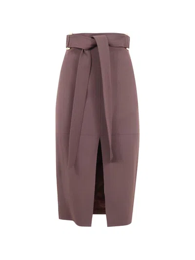 Elisabetta Franchi Skirts Brown In Purple