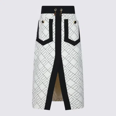 ELISABETTA FRANCHI SKIRTS MILK/NERO