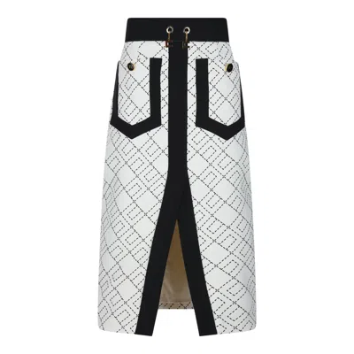 ELISABETTA FRANCHI SKIRTS MILK/NERO