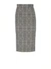 Elisabetta Franchi Monochrome Snake Pattern Viscose Midi Skirt In Multi