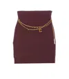 Elisabetta Franchi Chain Detail High-waisted Mini Skirts In Red