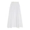 Elisabetta Franchi Satin Skirt With Belt In White