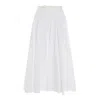 Elisabetta Franchi Satin Skirt With Belt In White