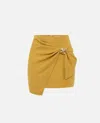 Elisabetta Franchi Curry Wrap Skirt In Yellow
