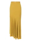 Elisabetta Franchi Belted Midi Skirt In Yellow