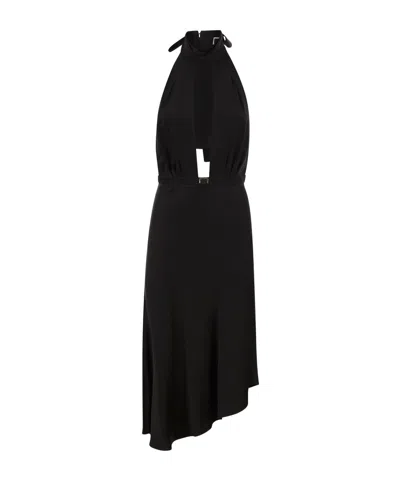 ELISABETTA FRANCHI ELISABETTA FRANCHI SLEEVELESS ASYMMETRIC MIDI DRESS