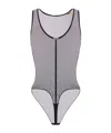 Elisabetta Franchi Sleeveless Bodysuit In Gray