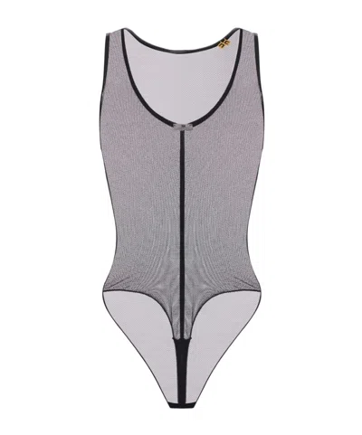Elisabetta Franchi Sleeveless Bodysuit In Gray