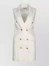 Elisabetta Franchi Sleeveless Double-breasted Dress Button Detailing