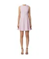 Elisabetta Franchi Light Crepe Dress With Floral Detail In Pink